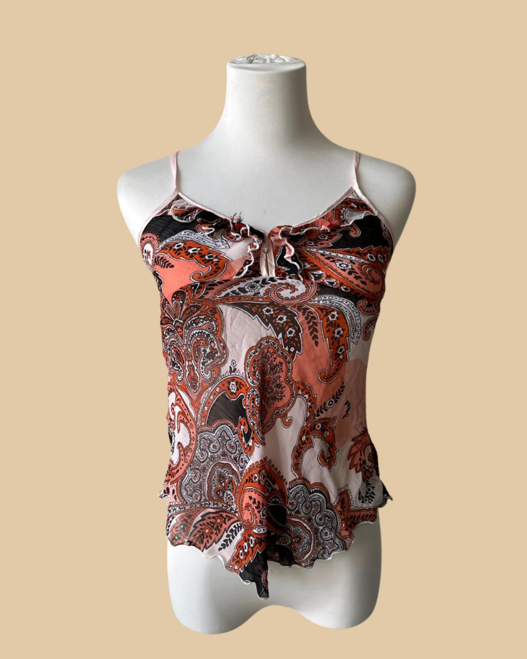 Y2K Orange Women's Sleeveless Top