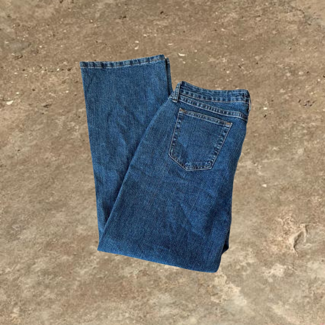 Straight Leg Blue Jeans