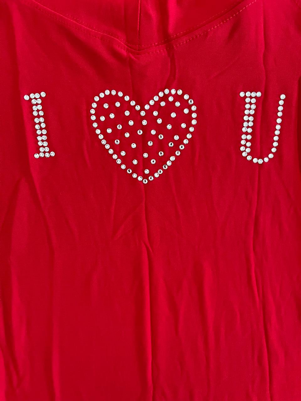 I Love You Off Shoulder Top