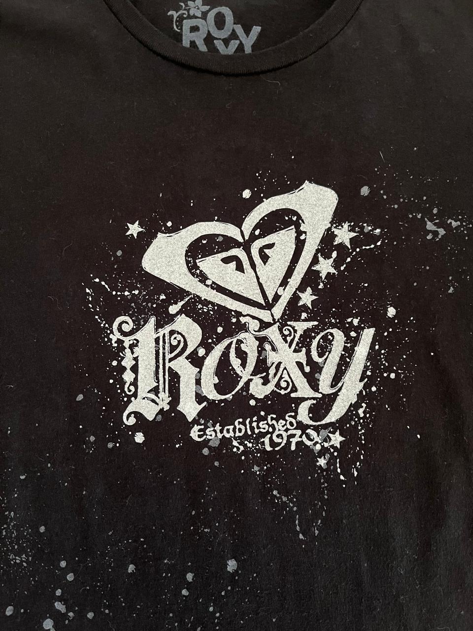 Roxy Women’s Black Short Sleeve Established 1970