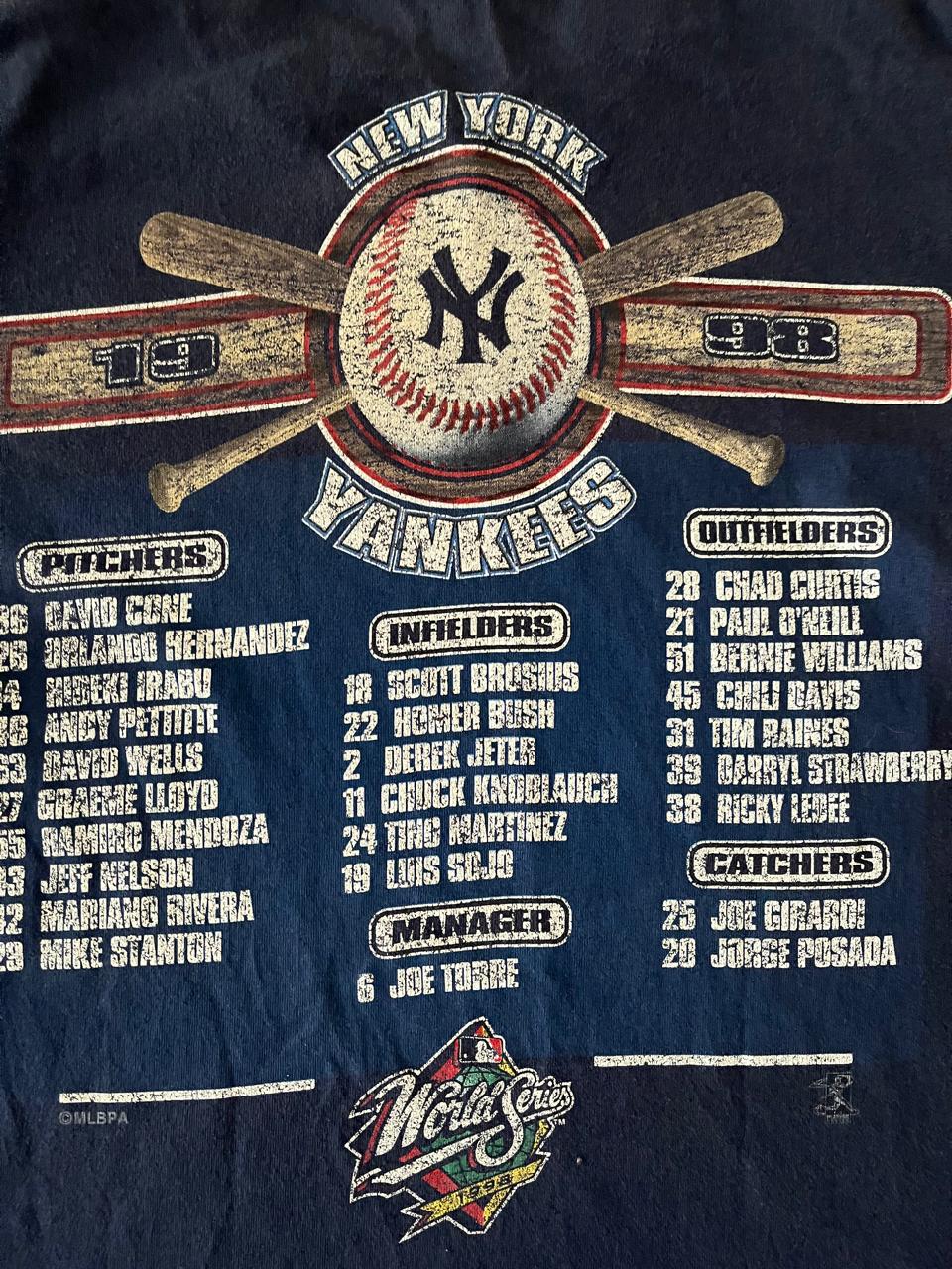 Vintage 1998 Starter New York Yankees World Series Champions Shirt Sz XLarge