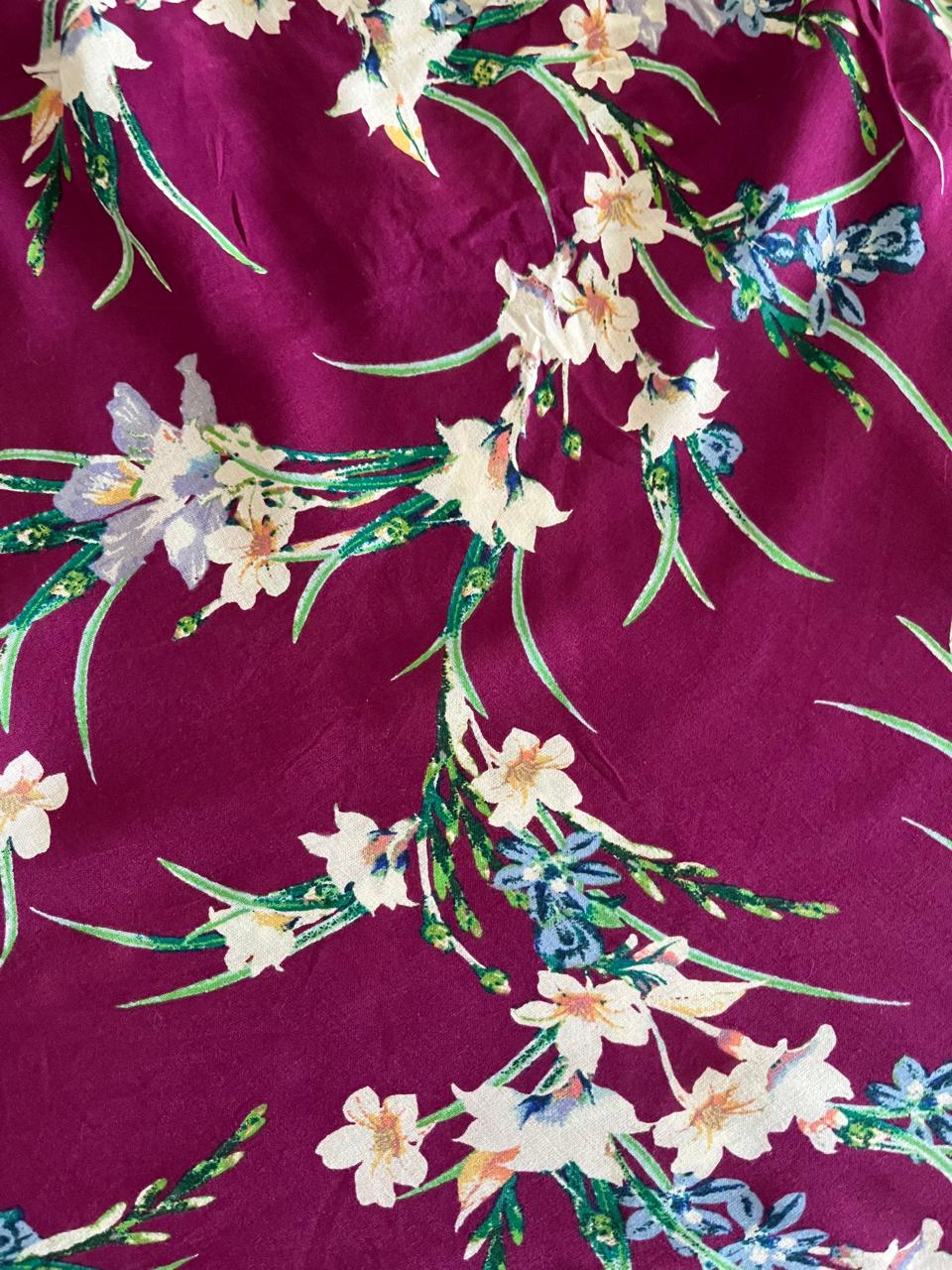 Rorie Purple Summer Flower Designed Top