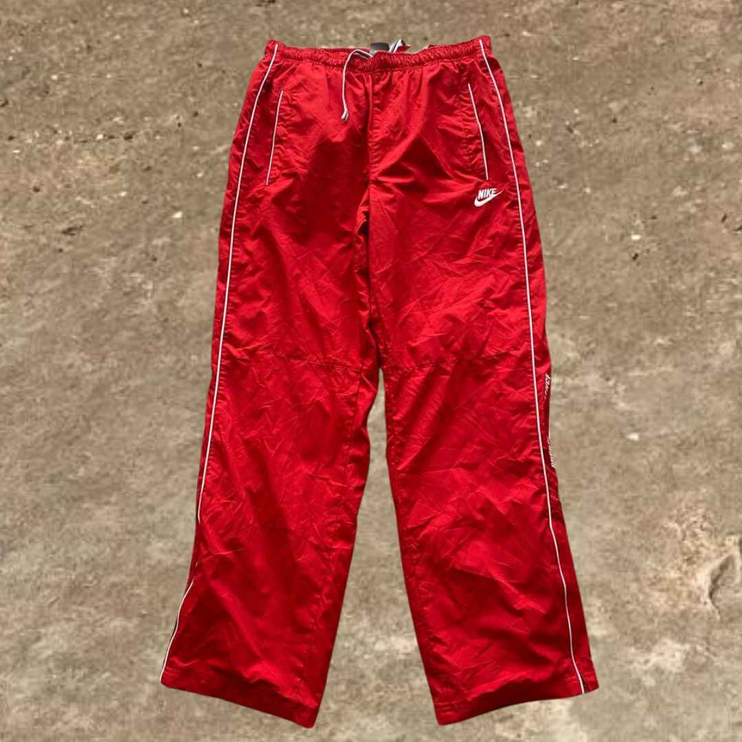 Red Nike Striped Track Pants