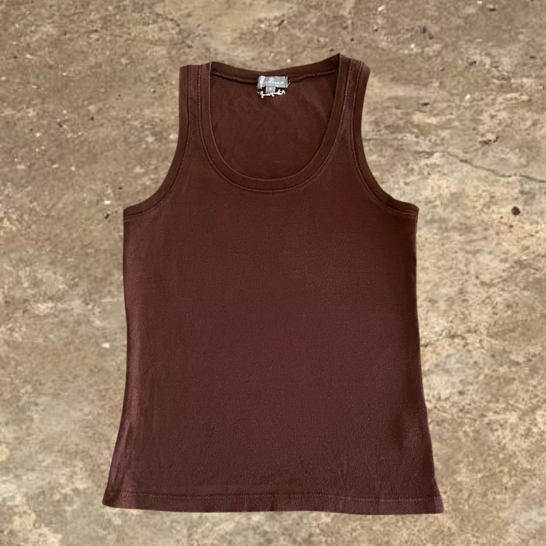 Naf Naf Basic Brown Women's Tank Top