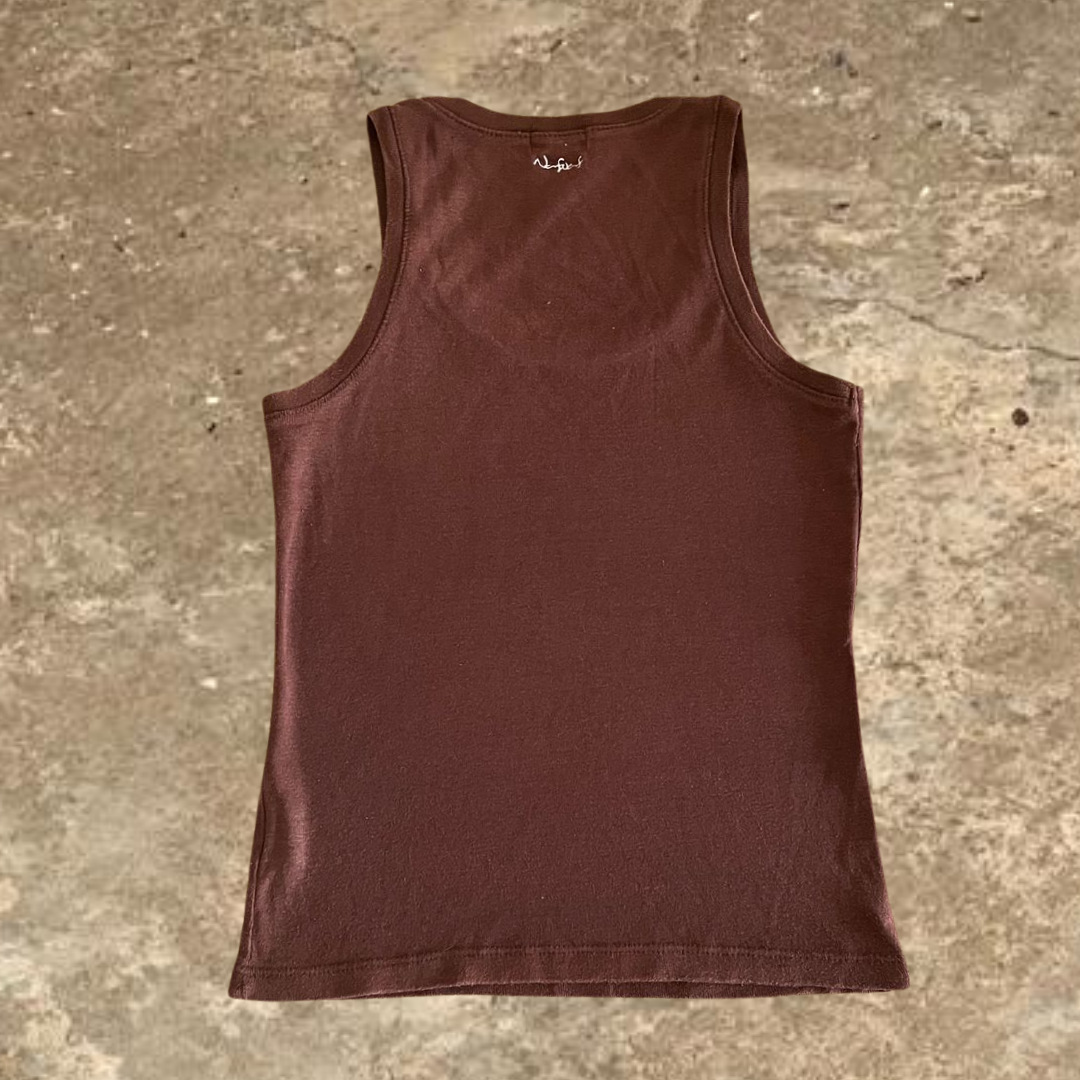 Naf Naf Basic Brown Women's Tank Top