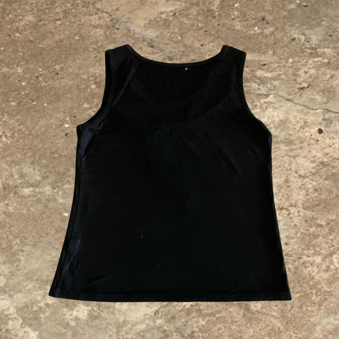 Black Beaded Women's Tank Top