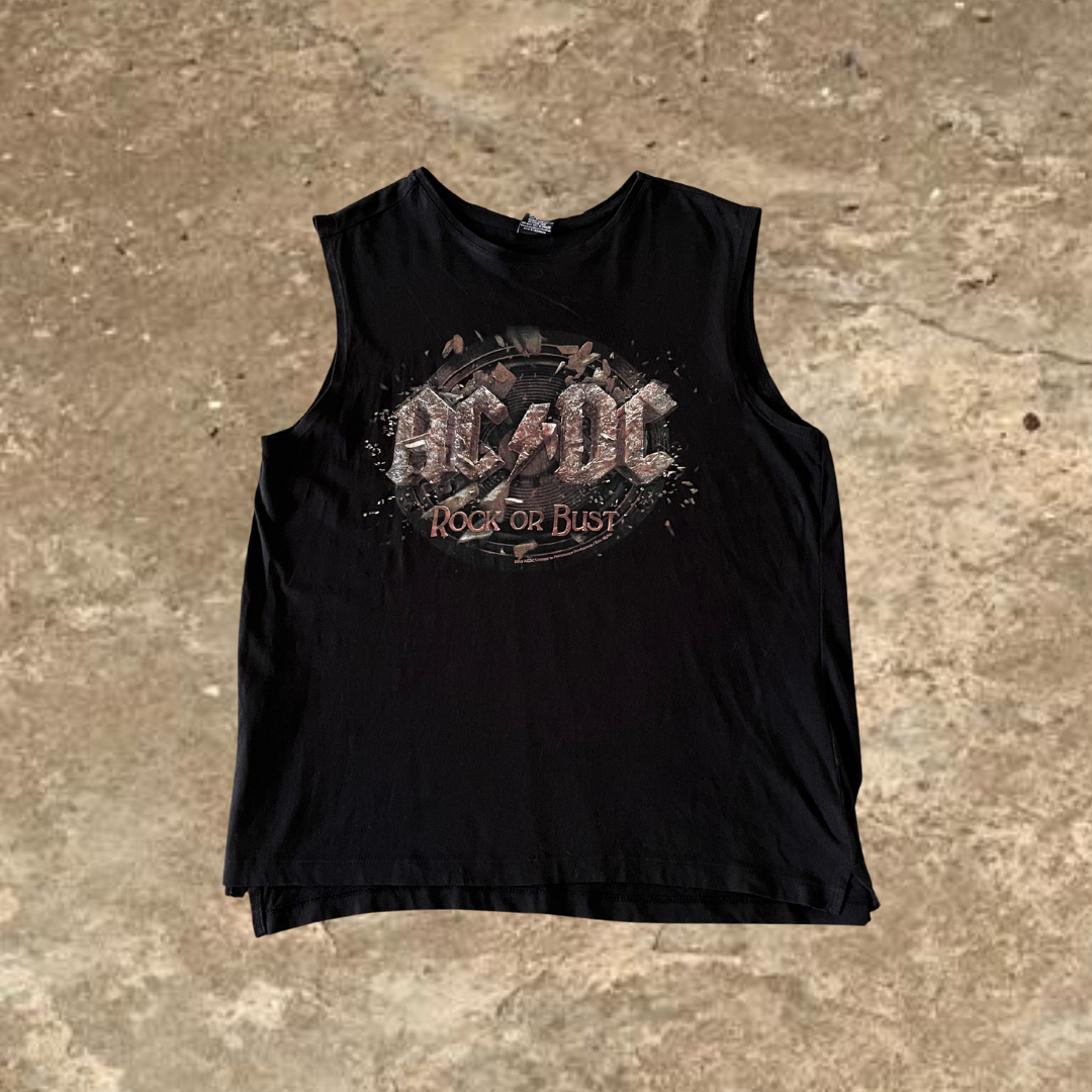 ACDC Rock or Bust Cut Shoulders Shirt