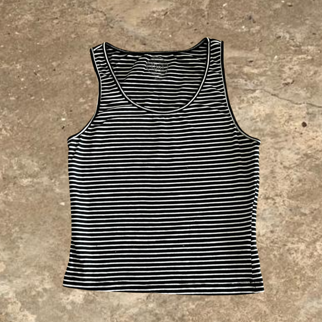 Black And White Striped Tank Top