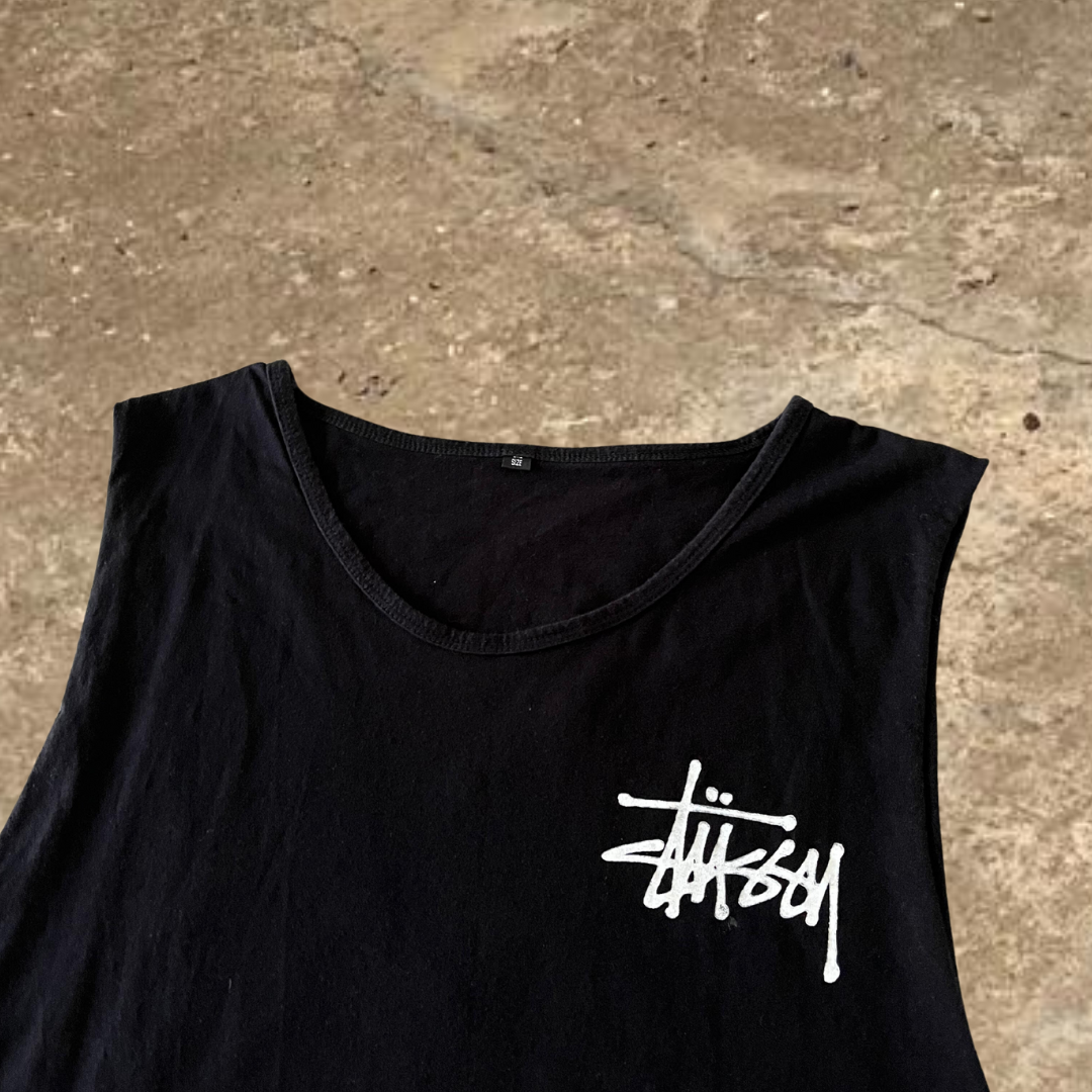 Stüssy NYC Los Angeles Tokyo London Paris Cut Shirt XL Black
