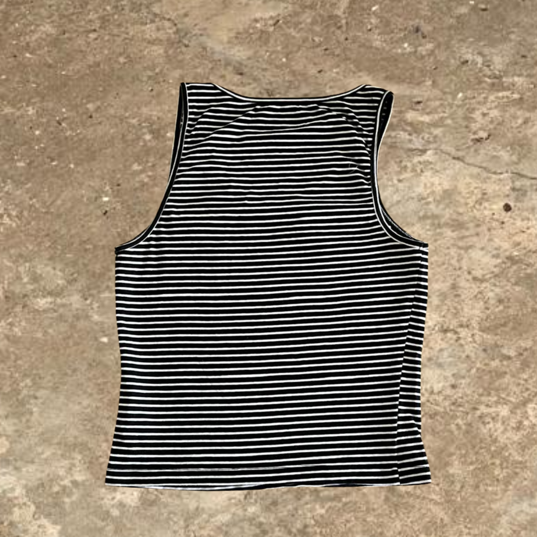 Black And White Striped Tank Top