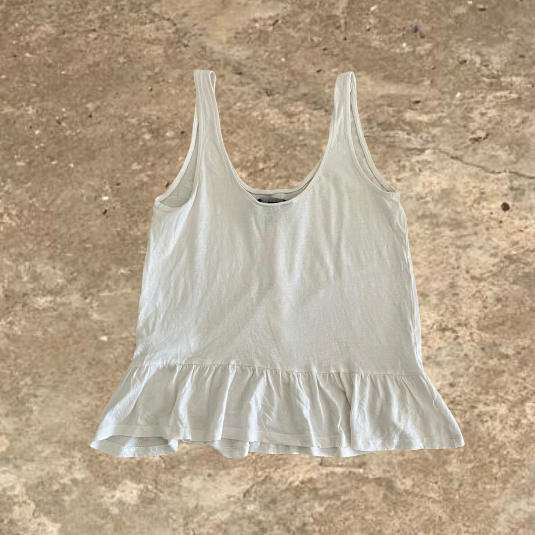 New Look White Button Up Women’s Tank Top
