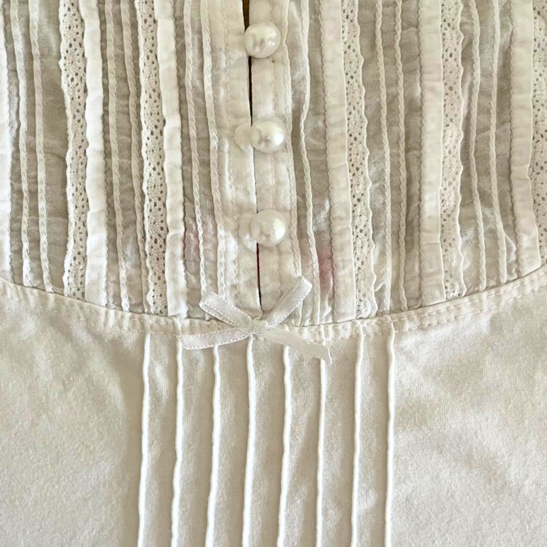 Alain Manoukian White Ribbon Top