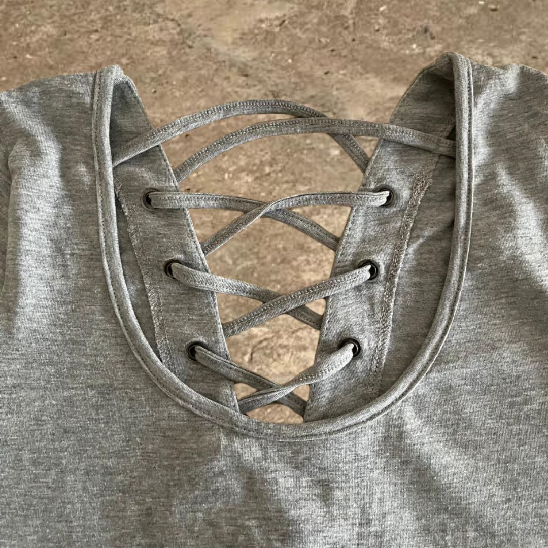 Jay Jays Grey Short Sleeve Women's Crop Top