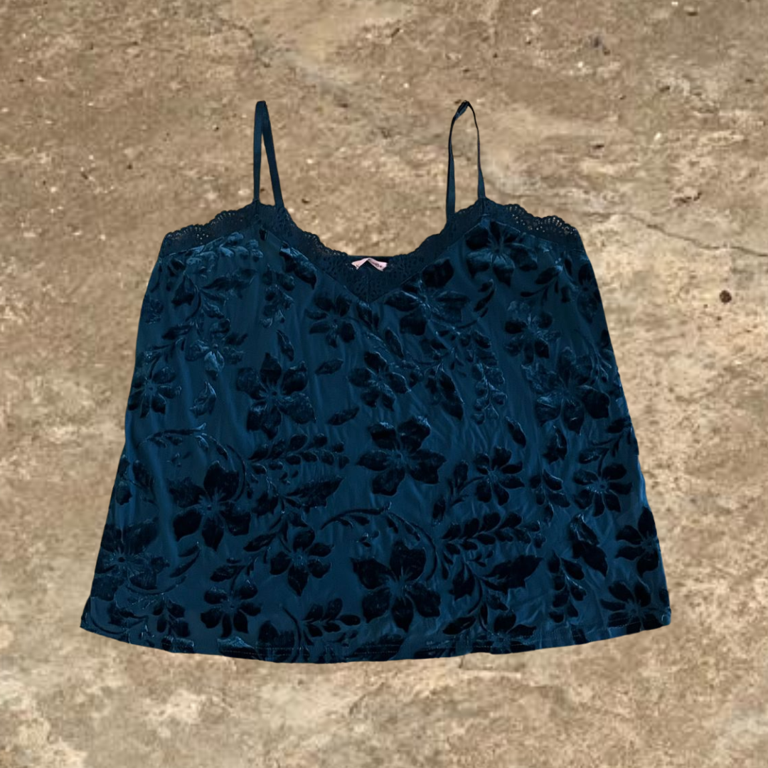 Nayomi Blue Velvet Women's Top