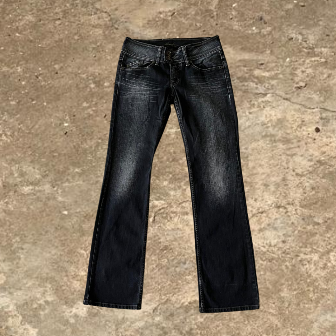 low waisted Grey Bando Denim Jeans