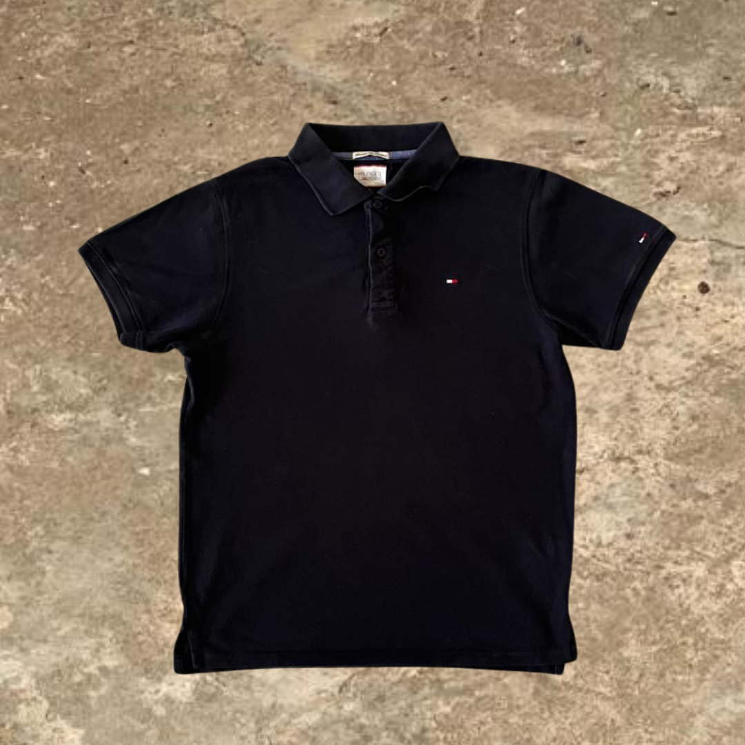 Hilfiger Denim Black Polo Tee