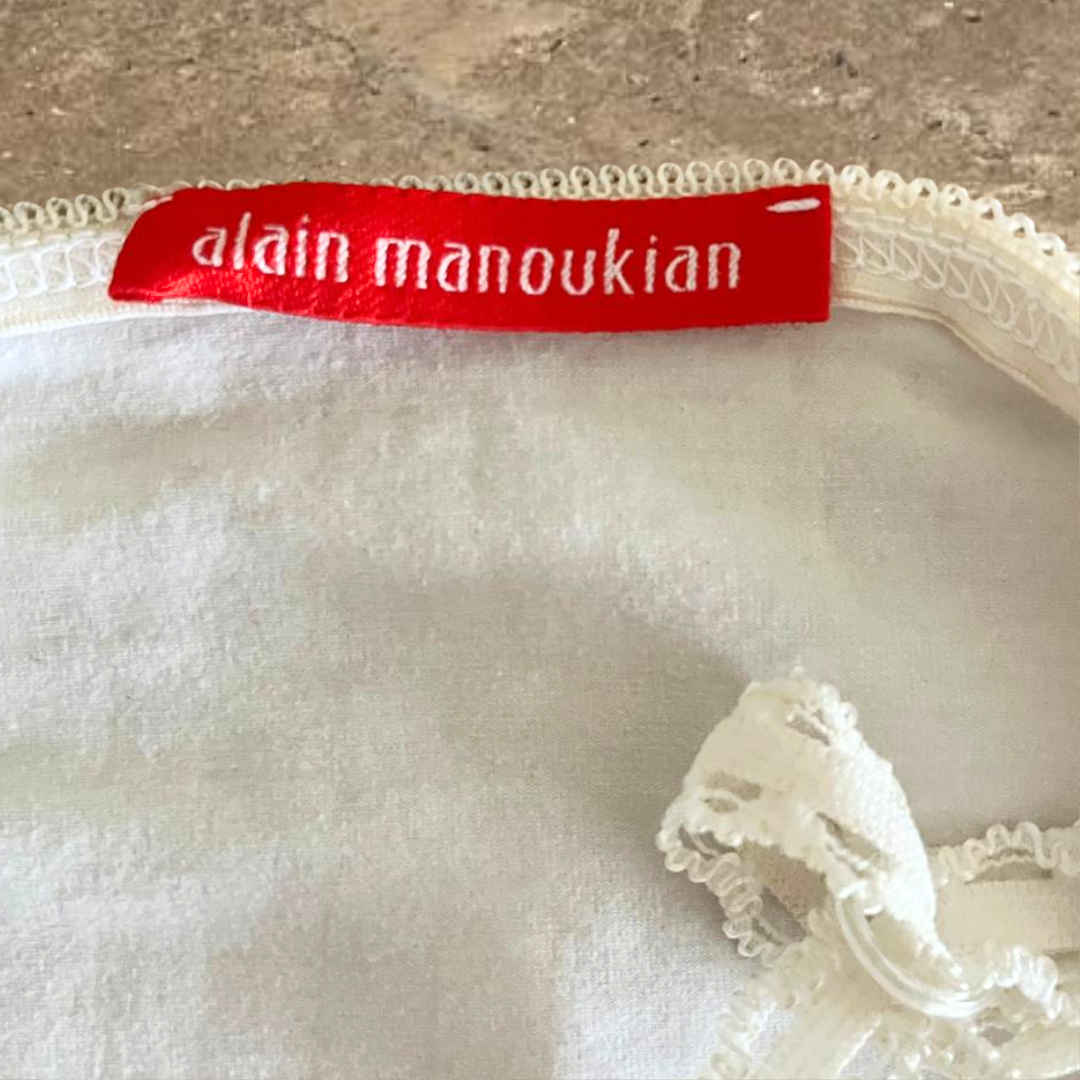 Alain Manoukian White Ribbon Top
