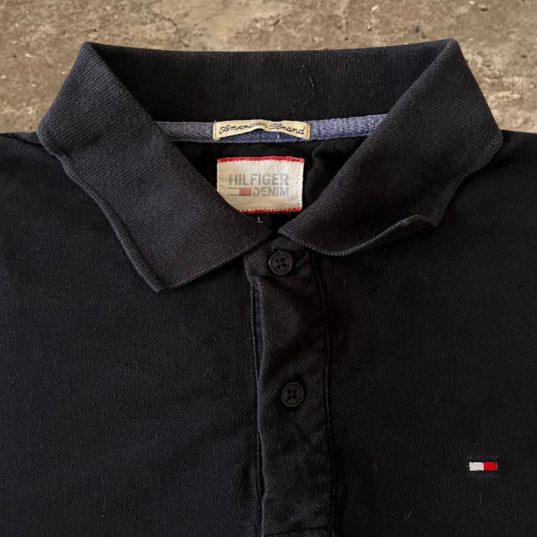 Hilfiger Denim Black Polo Tee