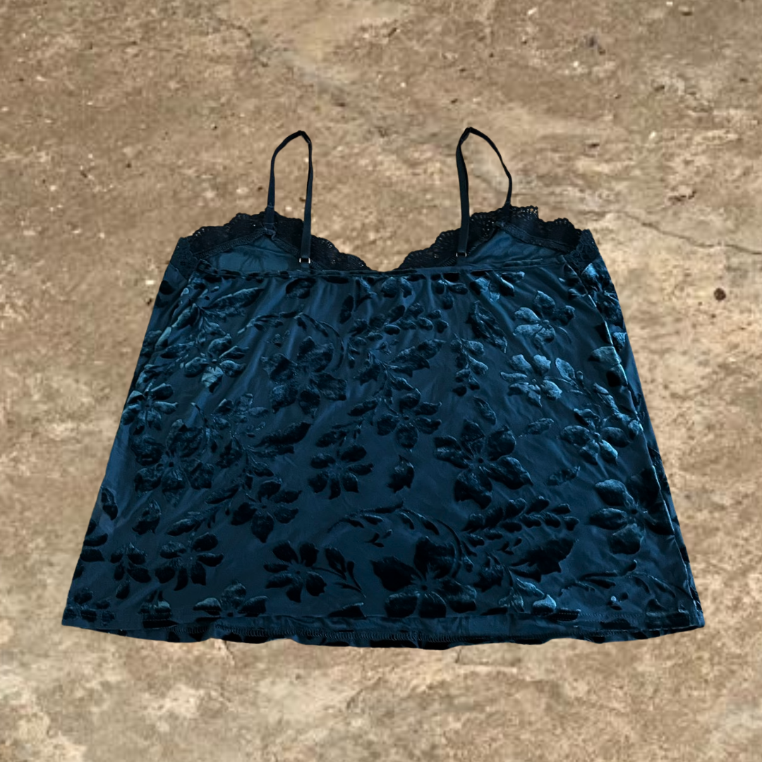 Nayomi Blue Velvet Women's Top