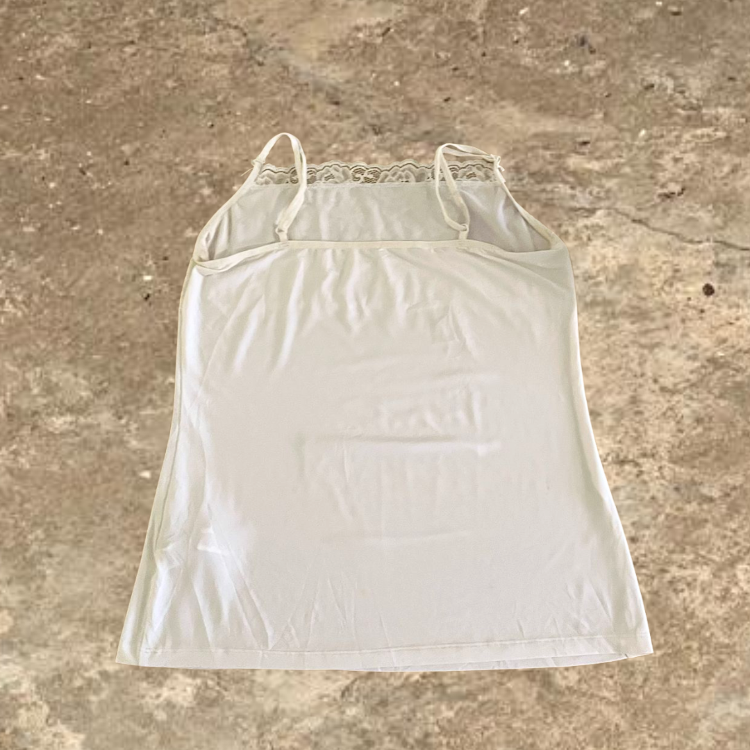 White Laced Sleeveless Top
