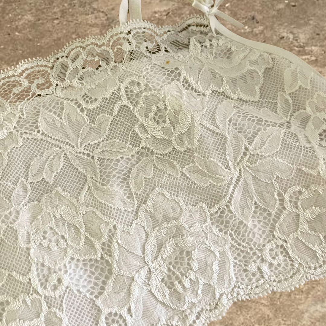White Laced Sleeveless Top