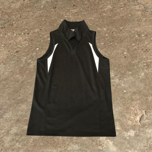 Black collar Tank Top