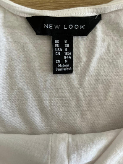 New Look White Button Up Women’s Tank Top