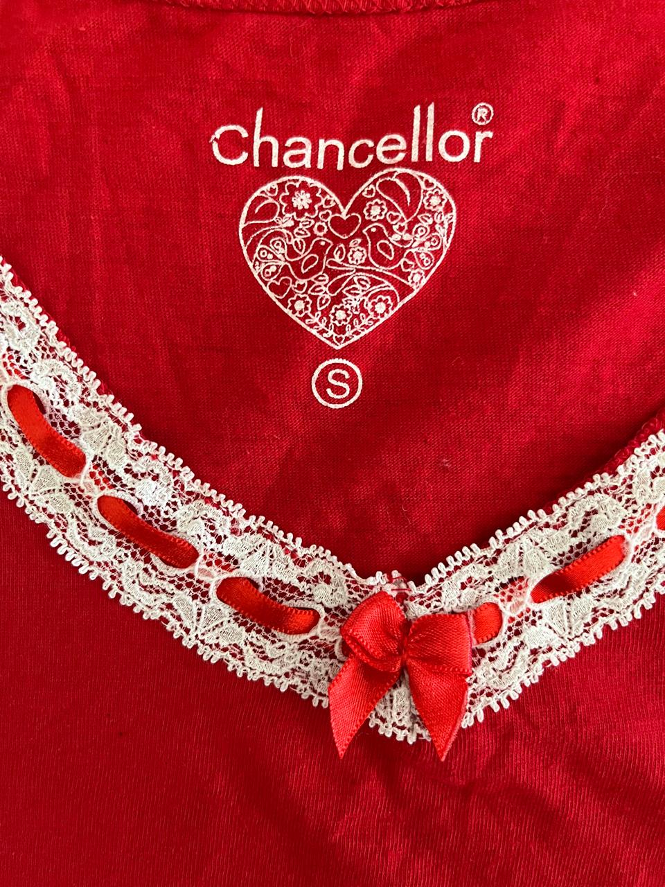 Chancellor Small Ribbon Collar Red T-shirt