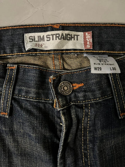 Levis Slim Straight Leg Blue Jeans