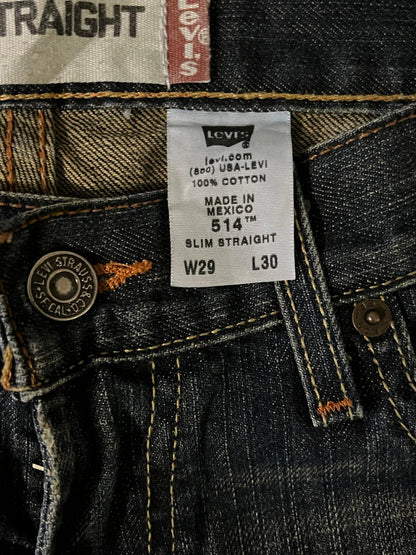 Levis Slim Straight Leg Blue Jeans