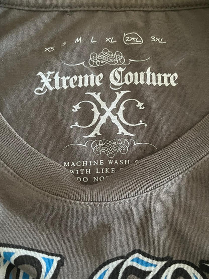 Vintage Xtreme Couture Affliction Men's XXL Crew Neck Grey Tee
