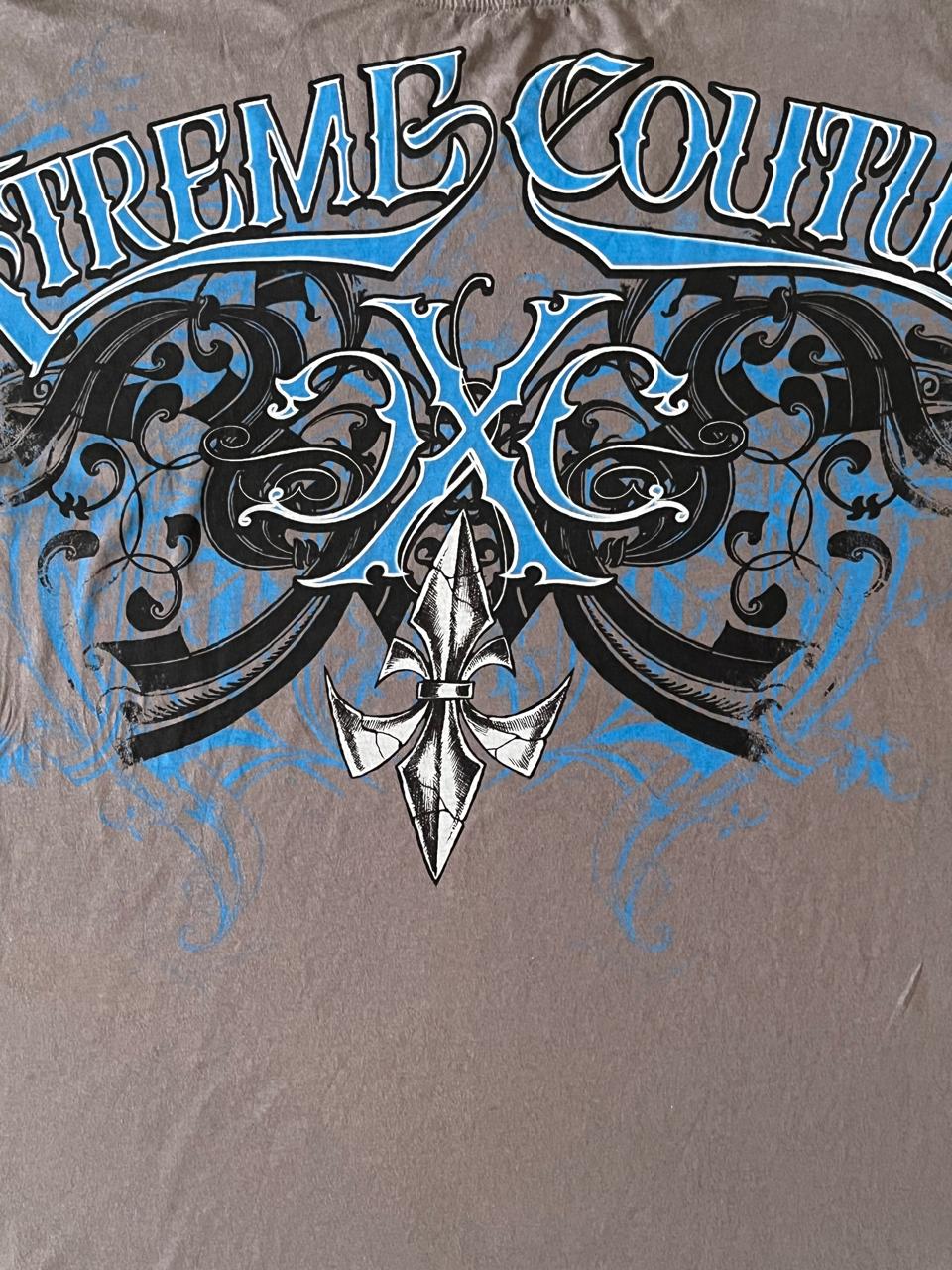 Vintage Xtreme Couture Affliction Men's XXL Crew Neck Grey Tee