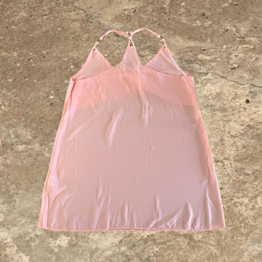 Lm Cross Back Baby Pink Tank Top