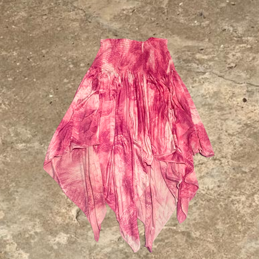 Pink And White Summer Beach Skirt