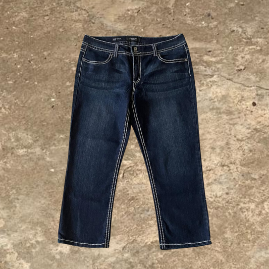 Nine West Y2k Embroidered Dark Blue Jeans
