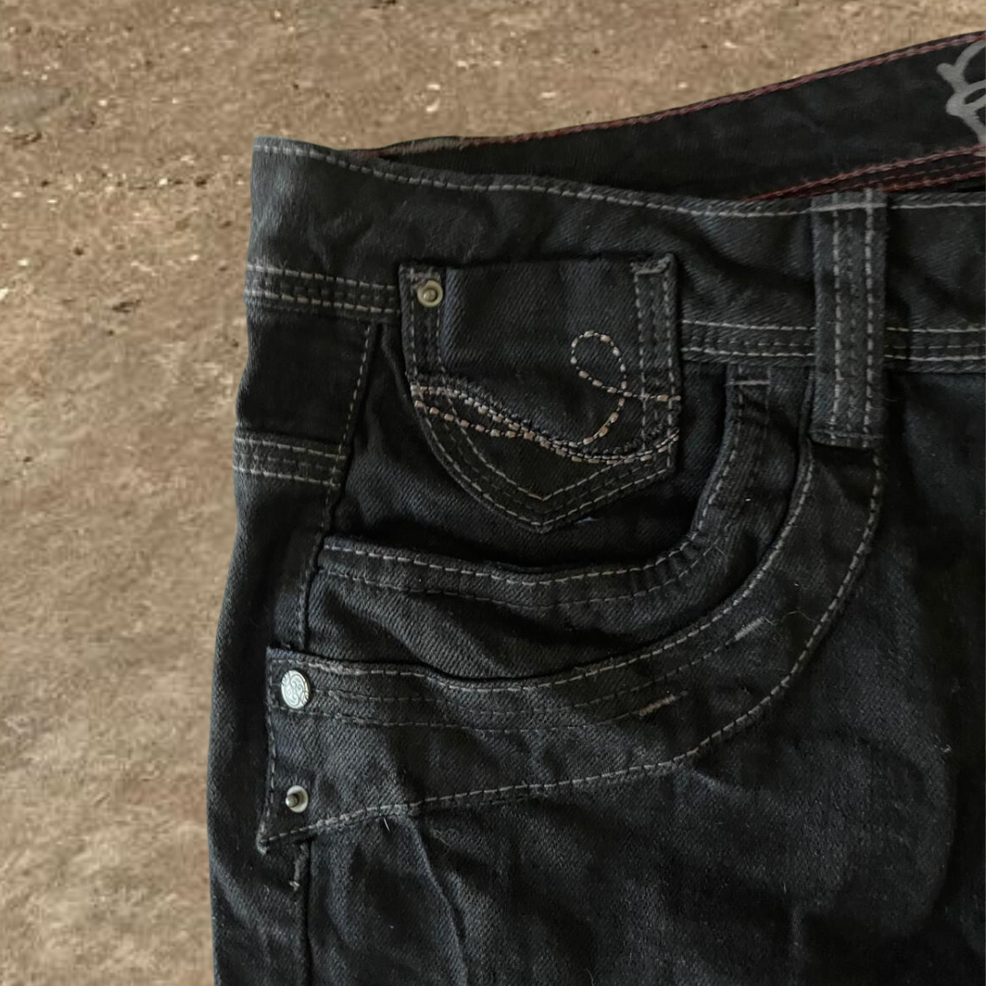 Vintage Black Bootcut Jeans