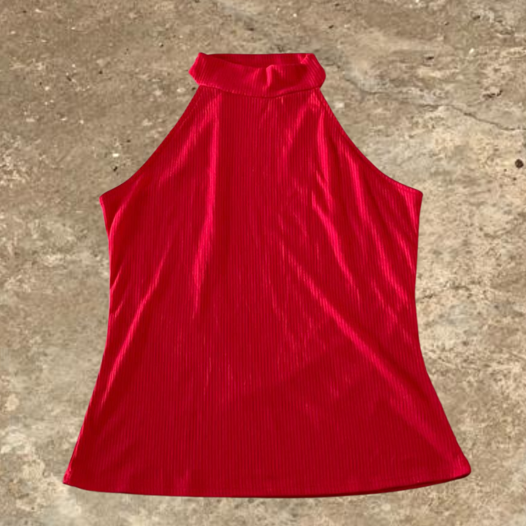 Red Turtle neck Women’s Tank Top