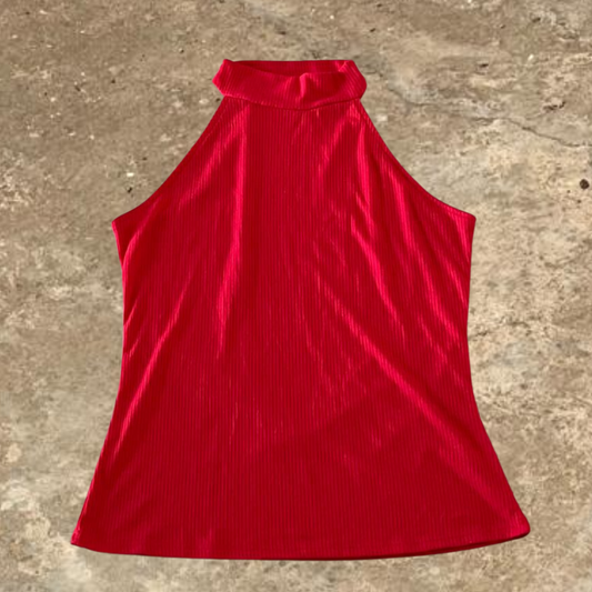 Red Turtle neck Women’s Tank Top