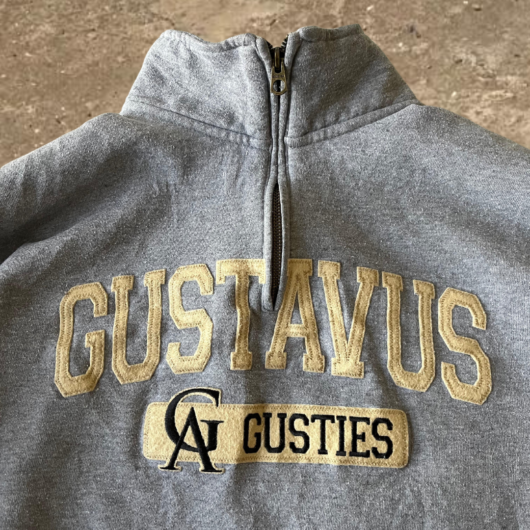 Half Zip Grey Gustavus Sweater