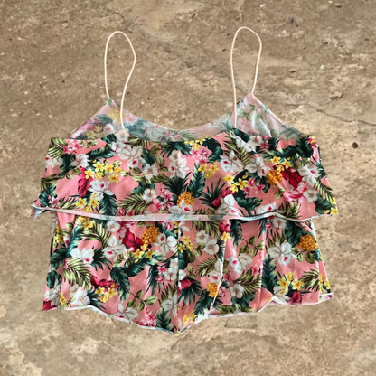 Stradivarius Summer Flower Design Crop Top