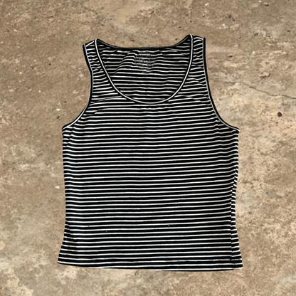 Black And White Striped Tank Top