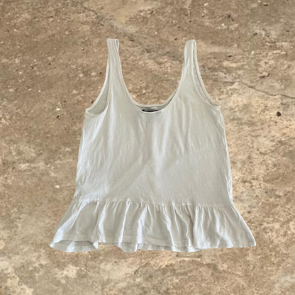 New Look White Button Up Women’s Tank Top