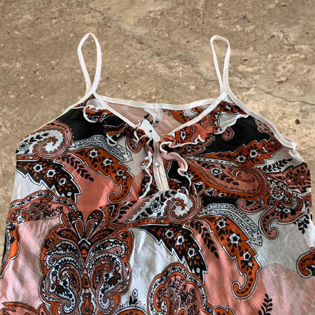 Y2K Orange Women's Sleeveless Top