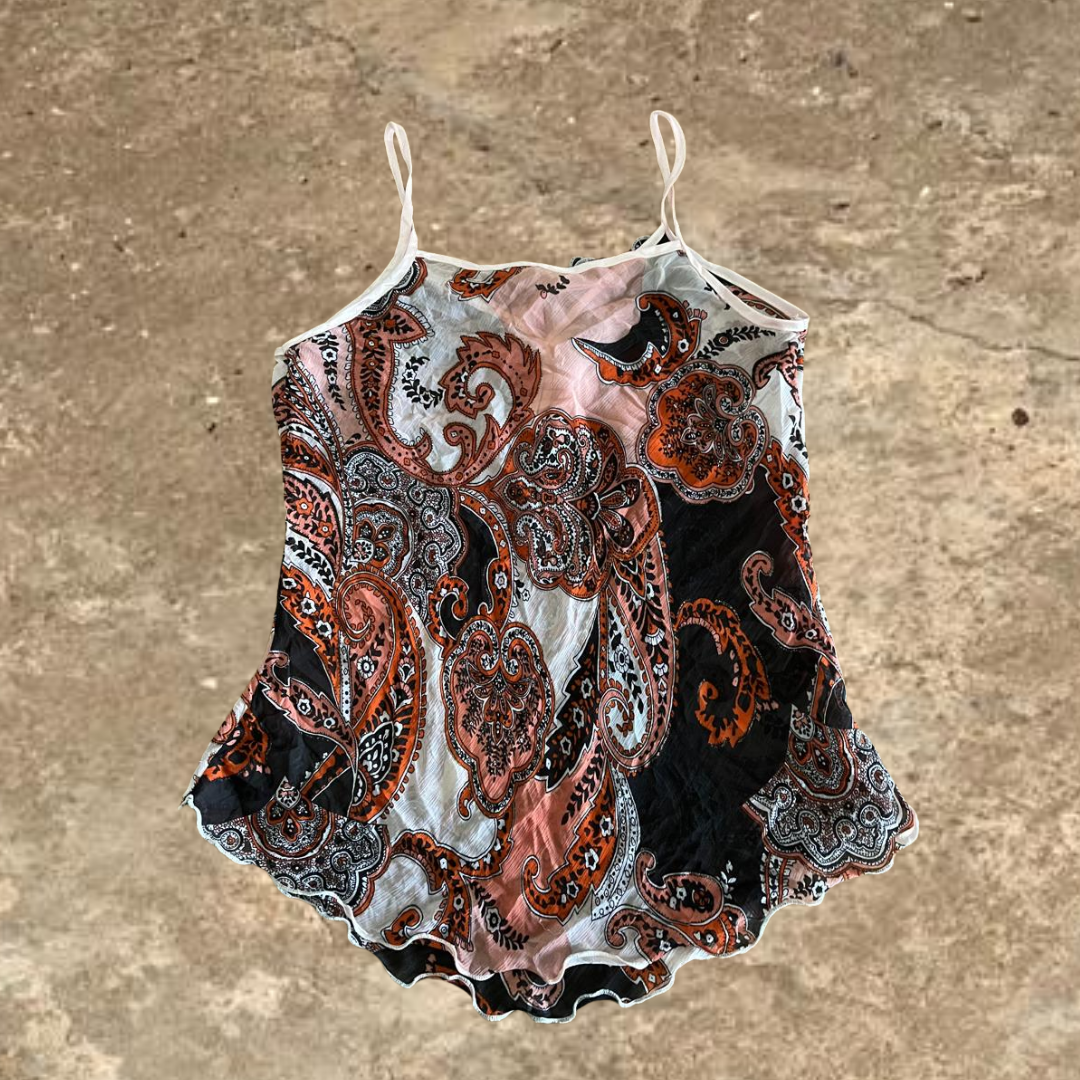 Y2K Orange Women's Sleeveless Top
