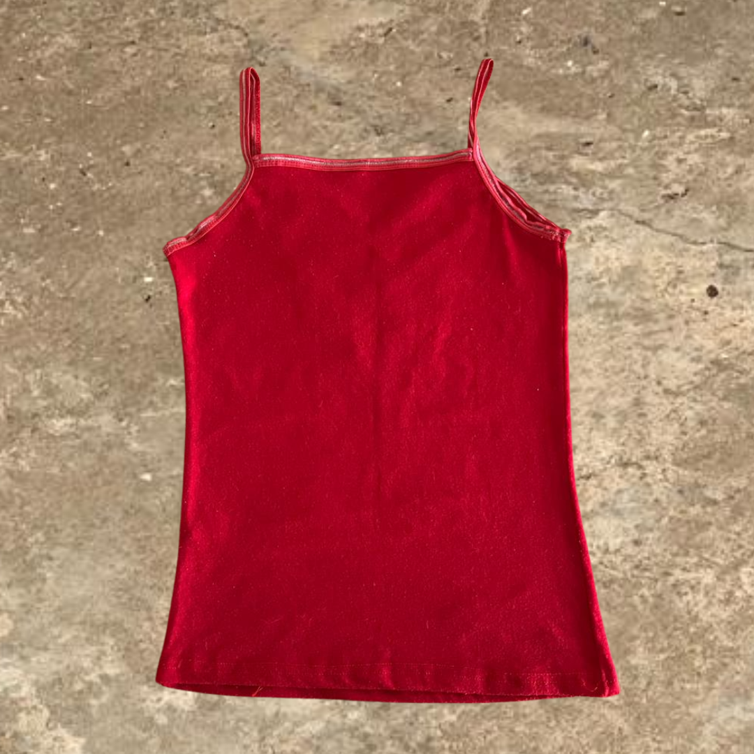 Red Sexy Y2K Butterfly Women's Sleeveless Top