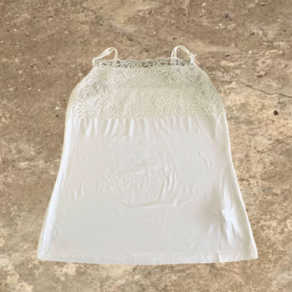 White Laced Sleeveless Top