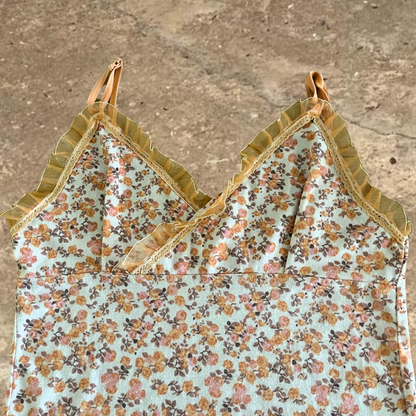 Orange Flower Design Women's Top